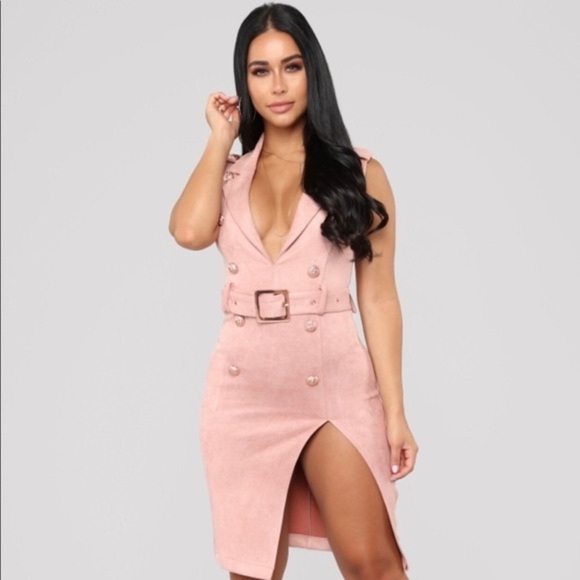 Fashion Nova Pink Sleeveless Belted Mini Dress - Picture 3 of 12